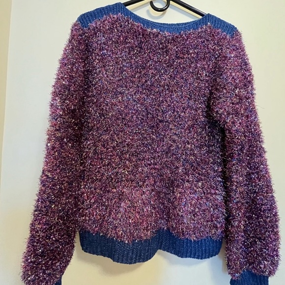 Women Shinny Knit Handmade Sweater- Holiday Gift- - Picture 6 of 8